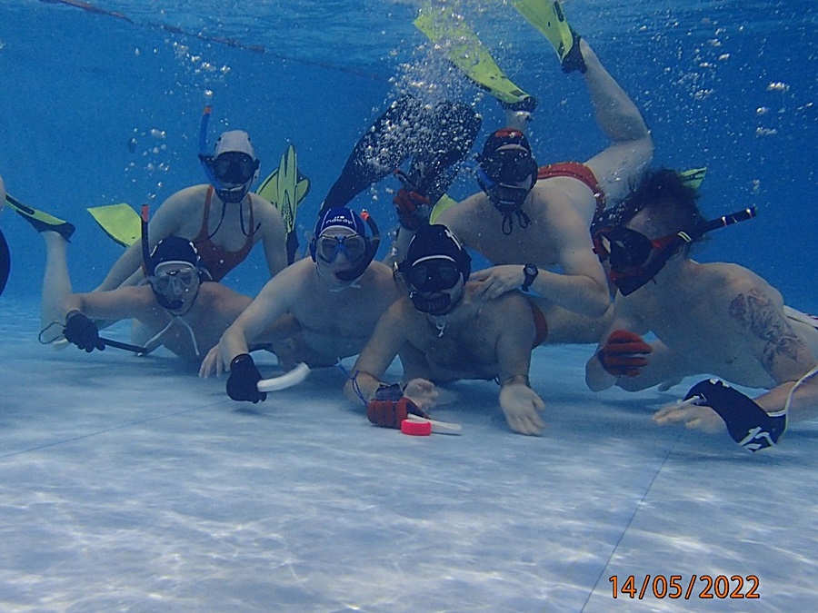 Hokej pod wodą Walenie Siemianowice Śląskie Trening V 2022